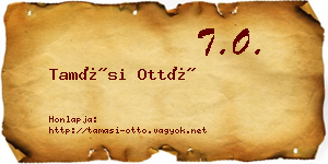 Tamási Ottó névjegykártya